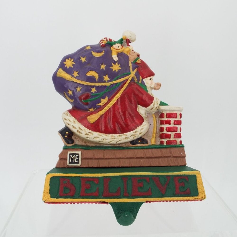 Midwest of Cannon Falls Cast Iron Believe in Santa Stocking Holder